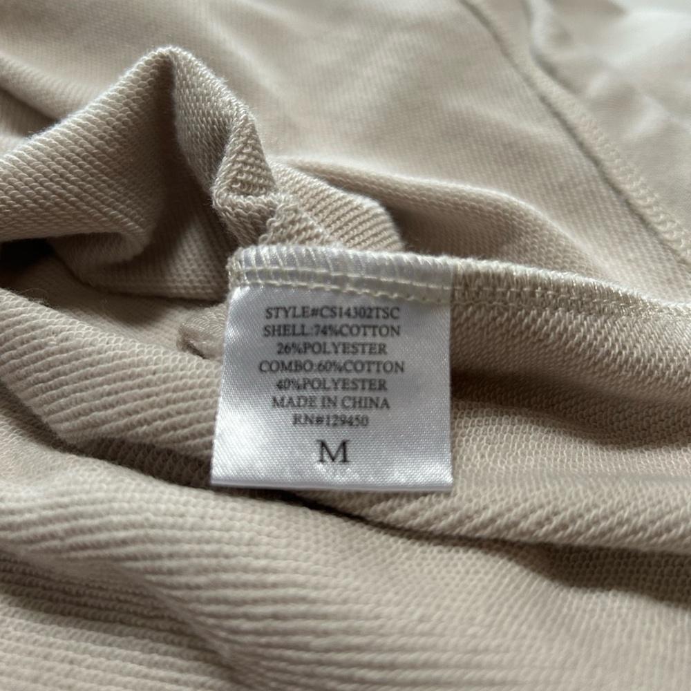 Como Vintage Beige Utility Jacket with Waffle Knit Size Medium - Picture 5 of 8